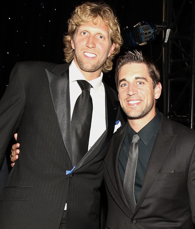 Dirk Nowitzki and Aaron Rodgers